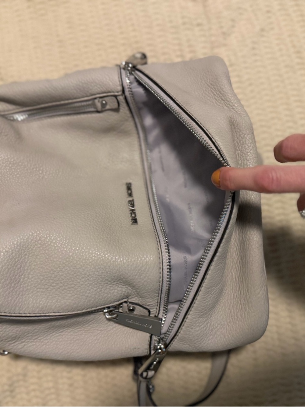 Michael Kors Rhea Pebbled Leather Backpack - Picture 6 of 14